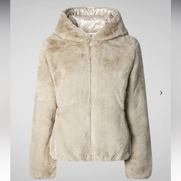 Save the Duck Women’s Reversible Faux Fur Puffer Coat size S - Picture 1 of 11